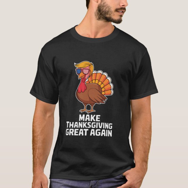 Machen Sie Erntedank wieder groß Trump Hair Tur T-Shirt (Vorderseite)