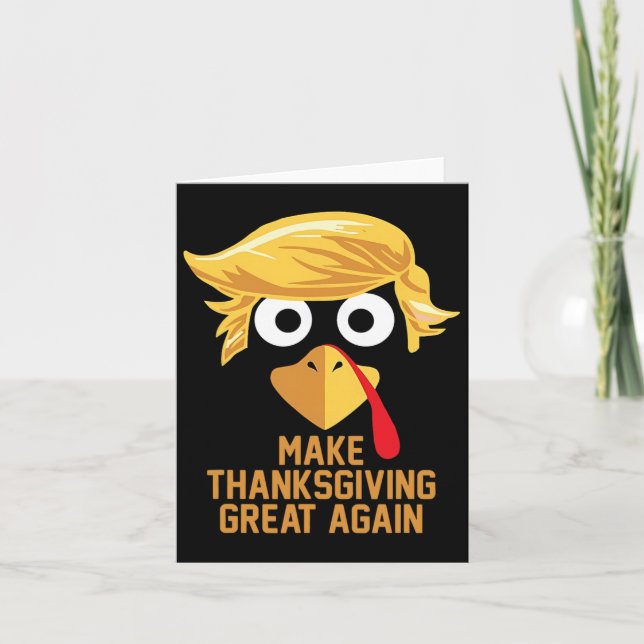 Machen Sie Erntedank wieder groß Trump Türkei lust Karte (Vorderseite)