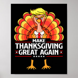 Machen Sie Erntedank wieder großartig Trump Türkei Poster