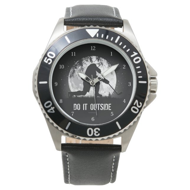 Machen Sie es draußen (Hockey) Armbanduhr (Vorderseite)
