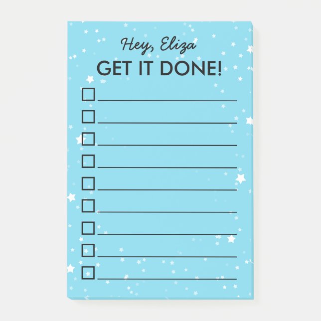 Machen Sie es fertig mit winzigen Sternen zu mache Post-it Klebezettel (Vorderseite)