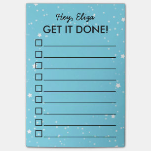 Machen Sie es fertig mit winzigen Sternen zu mache Post-it Klebezettel