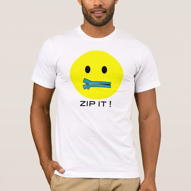 "machen Sie es GESICHTS-T-SHIRT Reißverschluss zu T-Shirt (Vorderseite)
