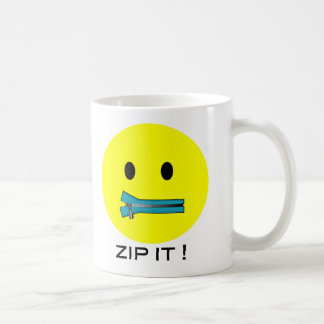 'machen Sie es GESICHTS-TASSE Reißverschluss zu Kaffeetasse