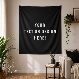 Machen Sie es Ihre - XL Custom Black Tapestry Wandteppich
