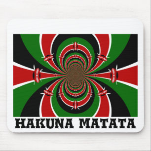 Machen Sie es kenyan farbigen Flag Pattern Farben Mousepad