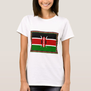 Machen Sie es Kenyan schöne Inspiration Flag Farbe T-Shirt