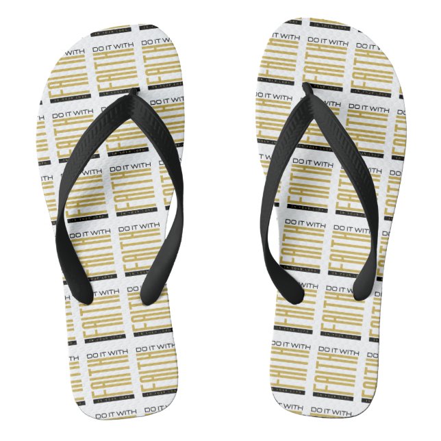 Machen Sie es mit dem Glauben biblischen W/B All-o Flip Flops (Fußbett)