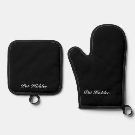 Machen Sie es mit einem benutzerdefinierten Text Ofenhandschuh & Topflappen-Set