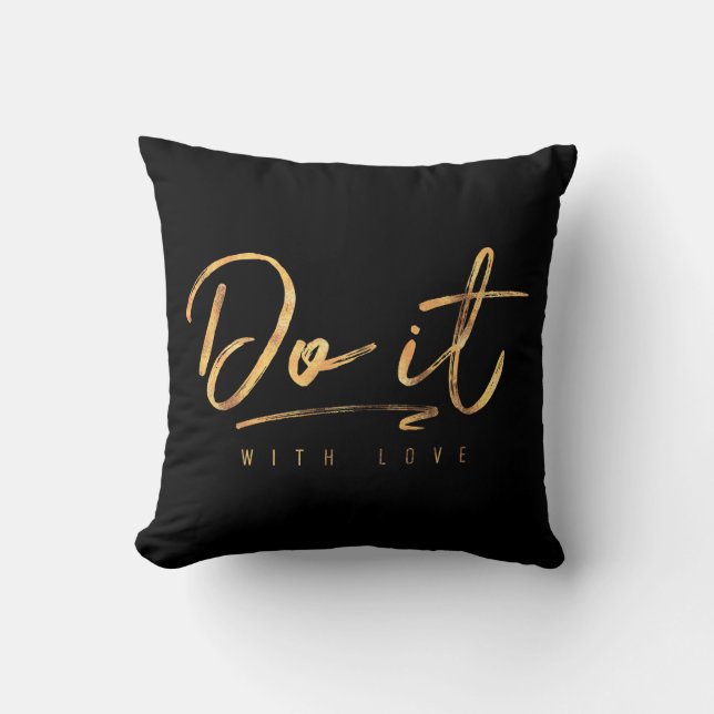 Machen Sie es mit Liebe Imitate Gold Foil Kissen (Vorderseite)