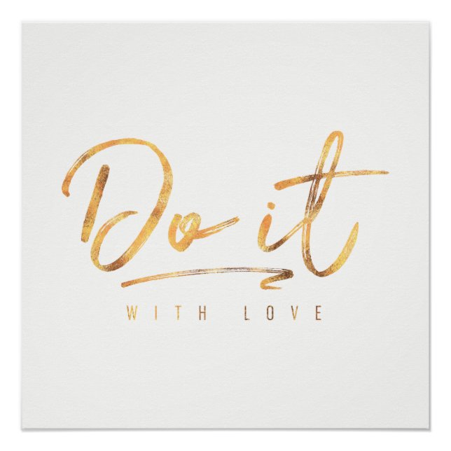 Machen Sie es mit Liebe Imitate Gold Foil Poster (Vorderseite)