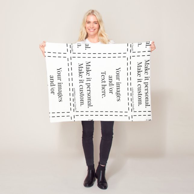 Machen Sie es persönlich. Fleecedecke (Beispiel)