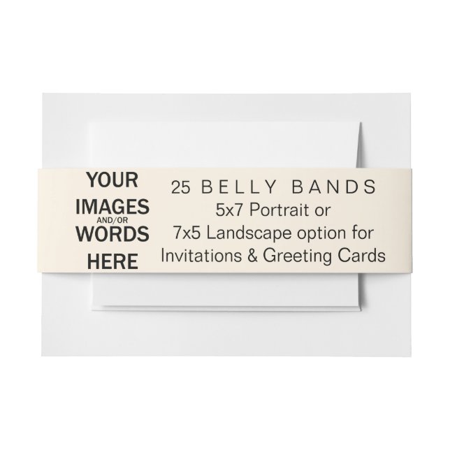 Machen Sie es selbst - 25 Belly Bands für Einladun Einladungsbanderole (Vorderseite Beispiel)