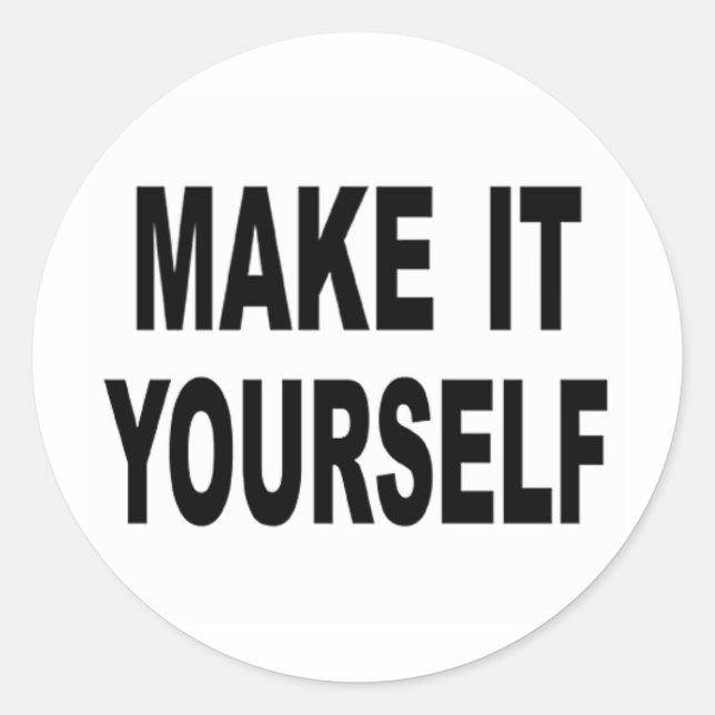 Machen Sie es sich selbst individuell Runder Aufkleber (Vorderseite)