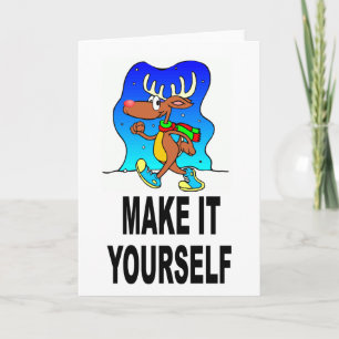Machen Sie es sich selbst zu einer Weihnachtskarte Feiertagskarte