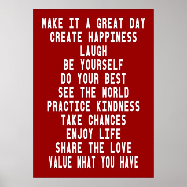 Machen Sie es zu einem großartigen inspirierenden  Poster (Vorne)