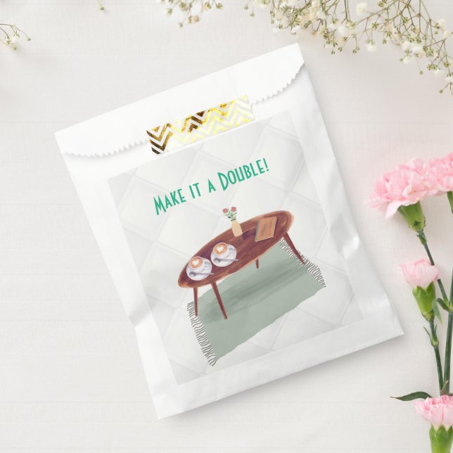 Machen Sie es zu einer Doppel-Twin Coffee Themed B Geschenktütchen (Versiegelt)