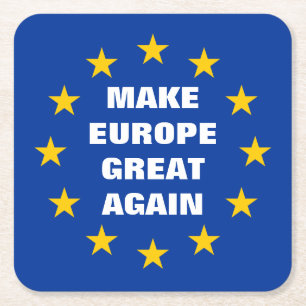 Machen Sie Europa wieder groß - Europa-Flaggendrin Rechteckiger Pappuntersetzer
