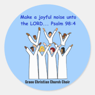 Machen Sie frohen Geräusche christliche Aufkleber