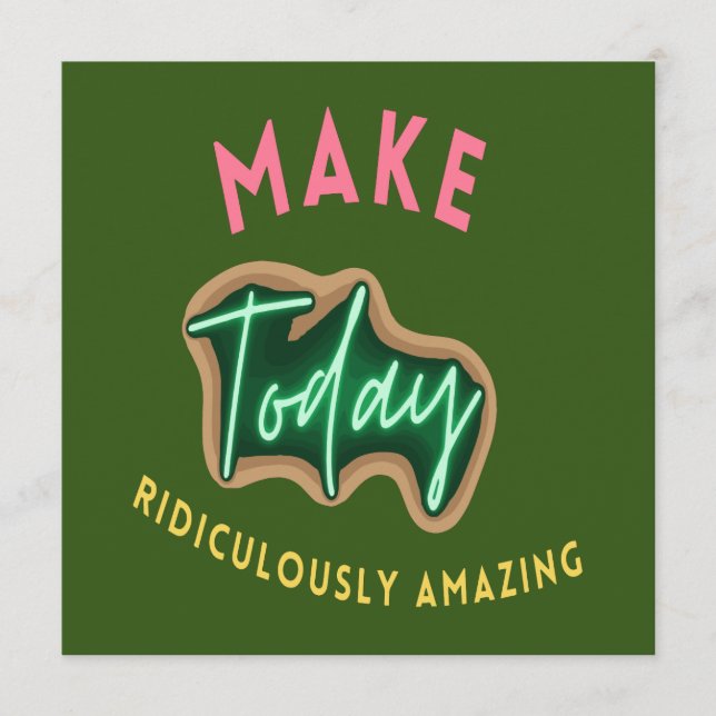 Machen Sie heute lächerlich phantastisch Menükarte (Vorderseite)