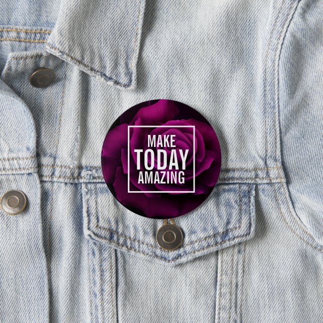 Machen Sie heute Phantastische Lila Rose Inspirati Button (Beispiel)