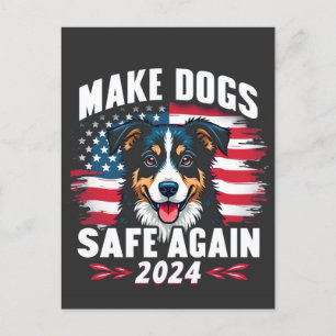 Machen Sie Hunde wieder sicher Trump Vance Amerika Postkarte