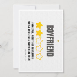 Machen Sie ihn zum Lachen: Funny Boyfriend Card Einladung