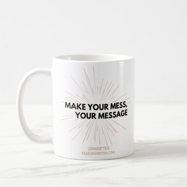 Machen Sie Ihr Durcheinander, Ihre Message-Tasse Kaffeetasse (Links)