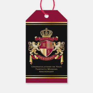 Machen Sie Ihr eigenes Coat von Arms Red Gold Löwe Geschenkanhänger