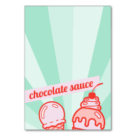 Machen Sie Ihr eigenes Eiscreme-Bar Toppingtisch Z Tischnummer