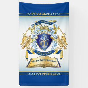 Machen Sie Ihr eigenes Emblem Tree Book Key Crown Banner