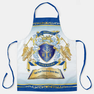 Machen Sie Ihr eigenes Emblem Tree Book Key Crown  Schürze