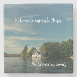 Machen Sie Ihr eigenes Familiensee-Sommerhaus Steinuntersetzer