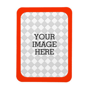 Machen Sie Ihr eigenes Foto ganz einfach in Orange Magnet