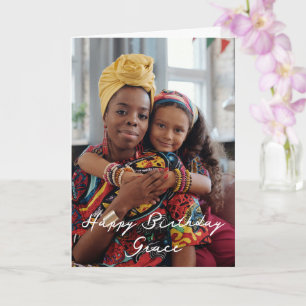 Machen Sie Ihr eigenes Foto glücklich Geburtstag P Karte