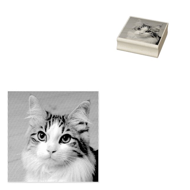 Machen Sie Ihr eigenes Foto Haustier Katze Tier Gummistempel (Stempel)