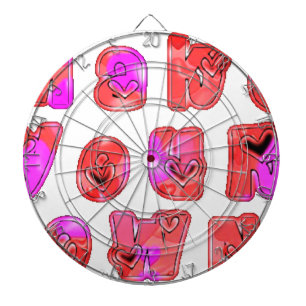 Machen Sie Ihr eigenes Herz Art Print Design Dartscheibe