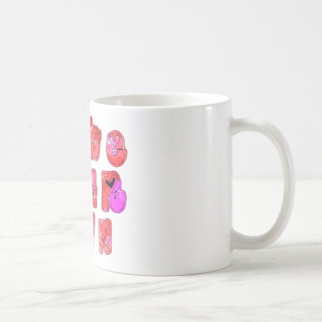 Machen Sie Ihr eigenes Herz Art Print Design Kaffeetasse (Rechts)
