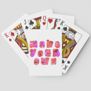 Machen Sie Ihr eigenes Herz Art Print Design Spielkarten