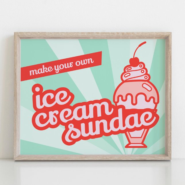 Machen Sie Ihr eigenes Ice Cream Sundae Bar Tablet Poster (Von Creator hochgeladen)