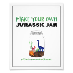 Machen Sie Ihr eigenes Jurassic Jar Dinosaur Gebur Fotodruck