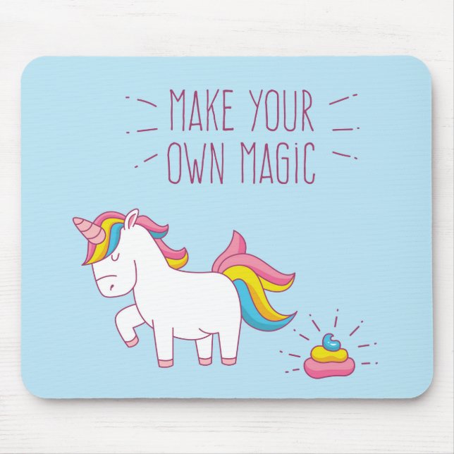 Machen Sie Ihr eigenes magisches Einhorn Gekackt M Mousepad (Vorne)