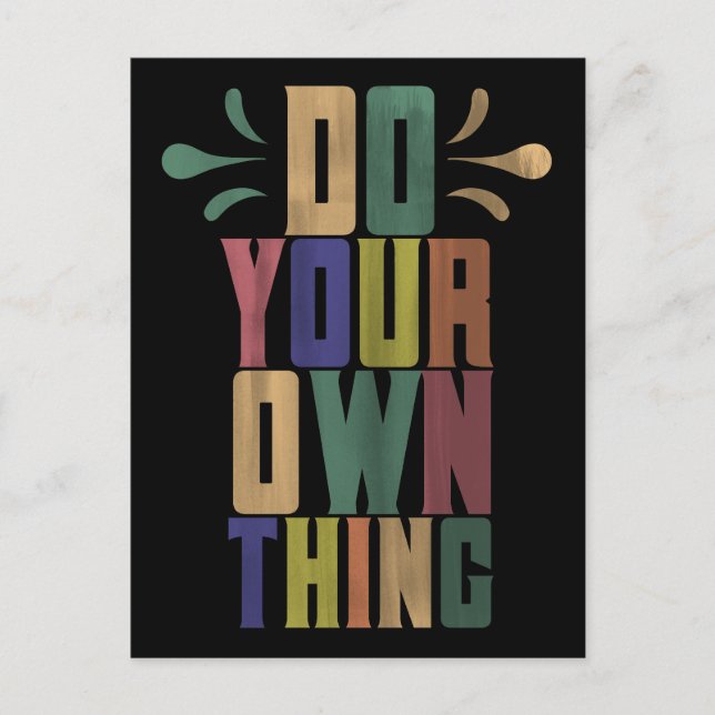 Machen Sie Ihr eigenes motivierend Typografie-Zita Postkarte (Vorderseite)