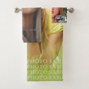 Machen Sie Ihr eigenes personalisiertes Foto Badhandtuch Set