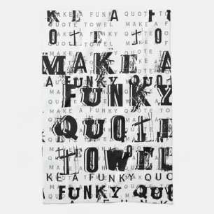 Machen Sie Ihr eigenes personalisiertes Funky Wei Geschirrtuch