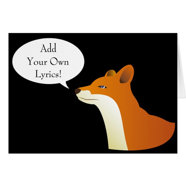 Machen Sie Ihr eigenes Ylvis, was den Fox tut, (Vorderseite (Horizontal))