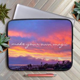 Machen Sie Ihr eigenes zauberhaftes, gelb-rosa bla Laptopschutzhülle