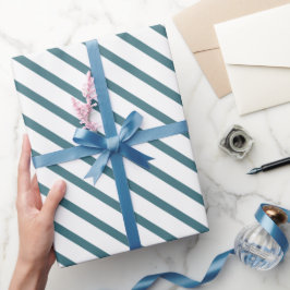 Machen Sie Ihr Geschenk in Teal Blau ruhig elegant Geschenkpapier