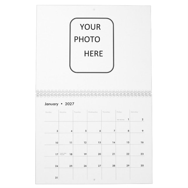 Machen Sie Ihr von einem netten Kalender (Jan 2027)