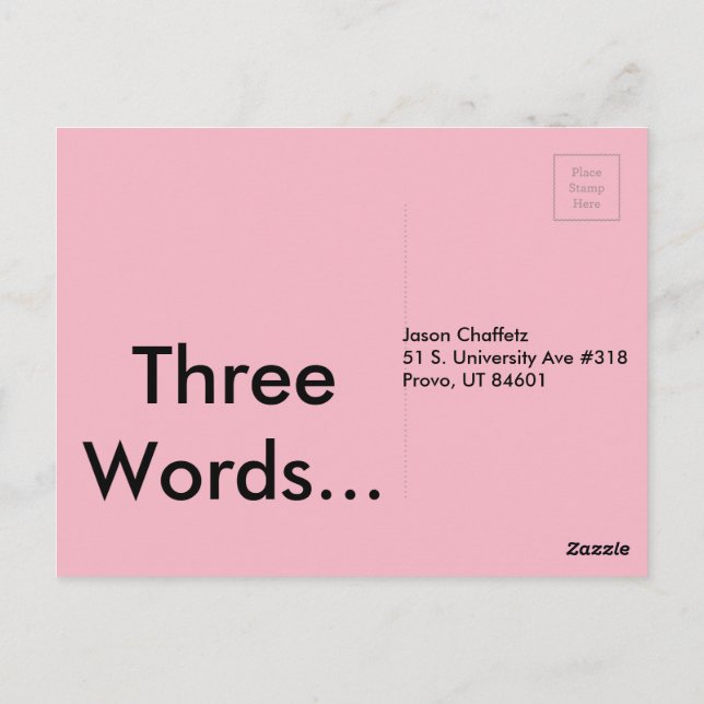 Machen Sie Ihre Arbeit Postkarte (Rückseite)